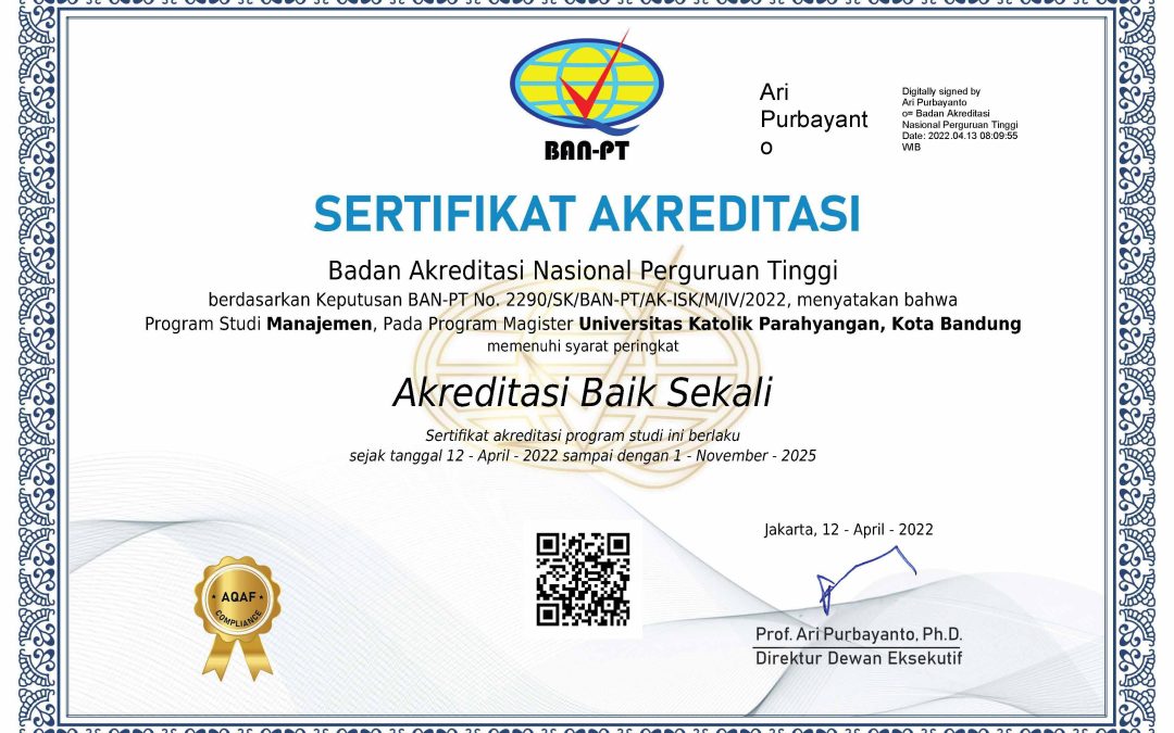 Accreditation for Master’s Program in Management